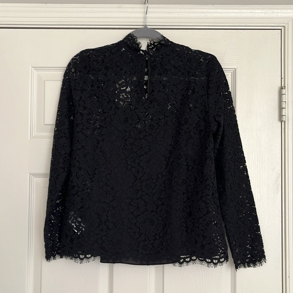 NWT J.Crew Scalloped lace mockneck top - Picture 9 of 12